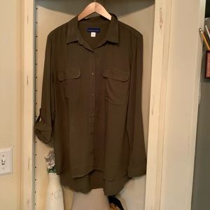 Simply styled button down blouse